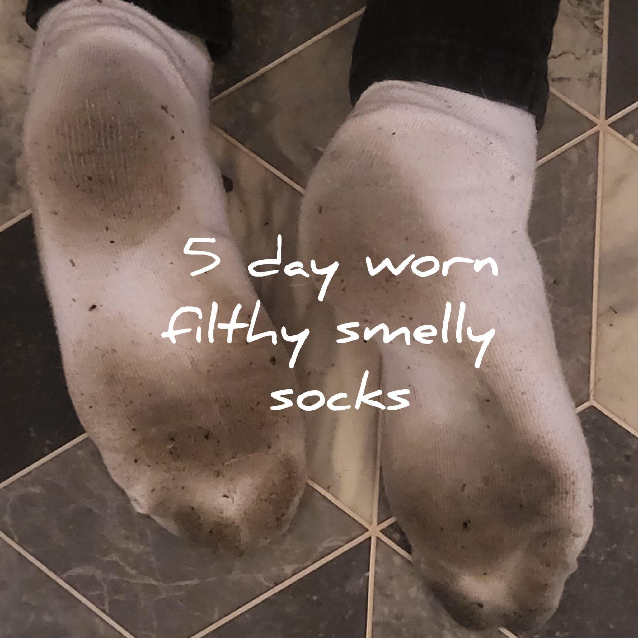 5 day worn white socks