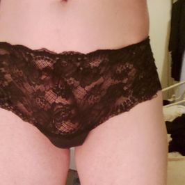 Trans Black Lace FRENCHIE Panties sissy