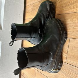 Destroyed Black Fashion Thick Soled Boots