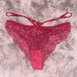 Pink lace panties