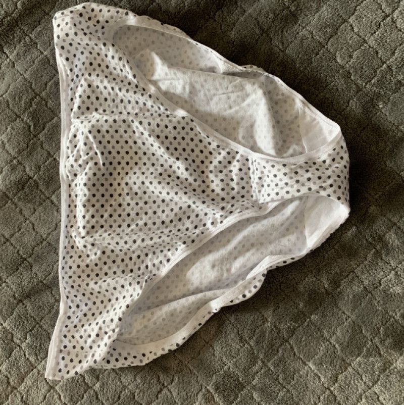 Worn Polka Dot Cotton Panties