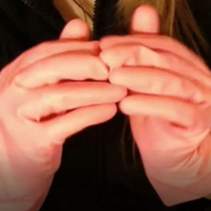 Pink Rubber Gloves Used in Videos