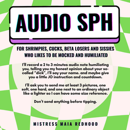 AUDIO SPH or DICK RATE