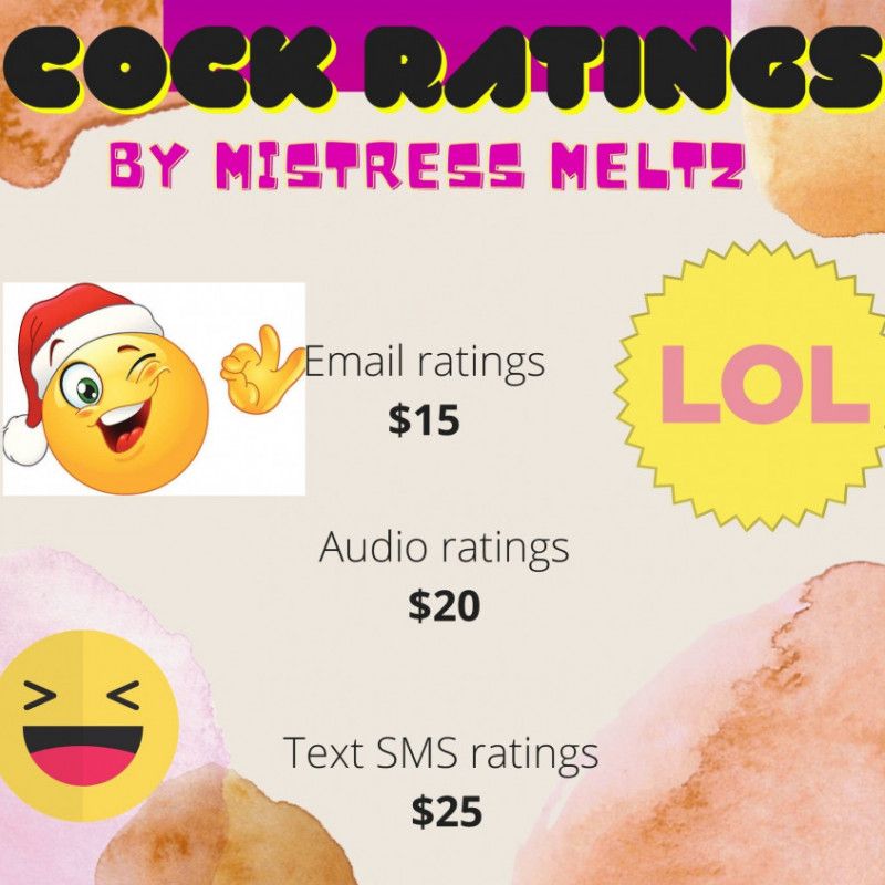 Cock ratings by Mistress Meltz