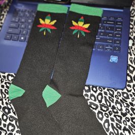 Black 420 tube style socks