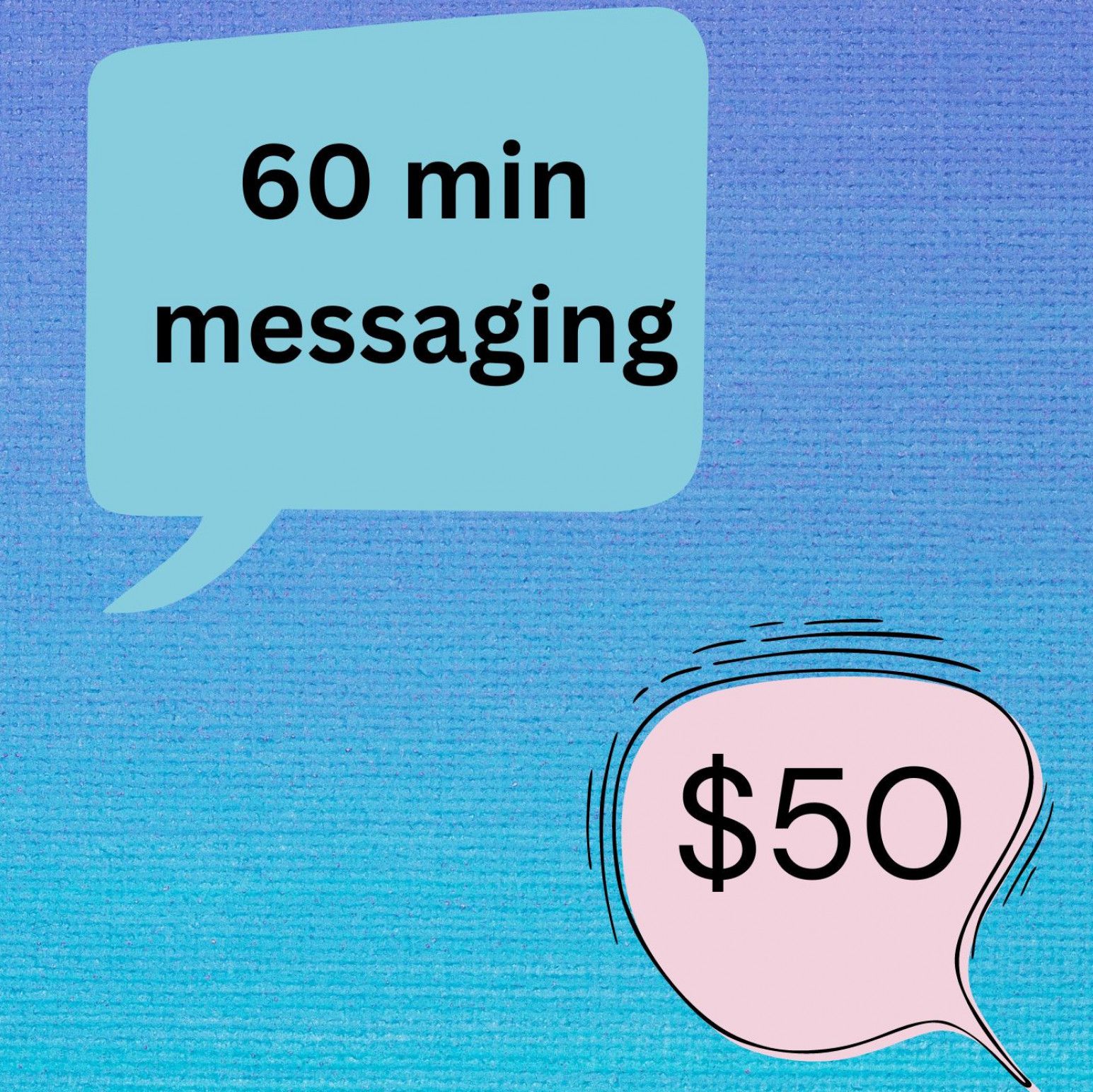 Chat with me via MV messaging for 60 minutes