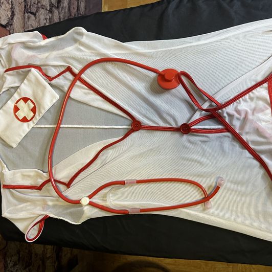 NURSE COSTUME with ACCESSORIES and CLIP