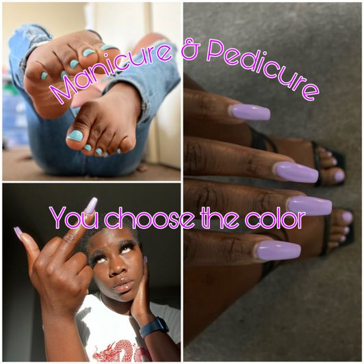 Manicure And Pedicure:You Choose Color