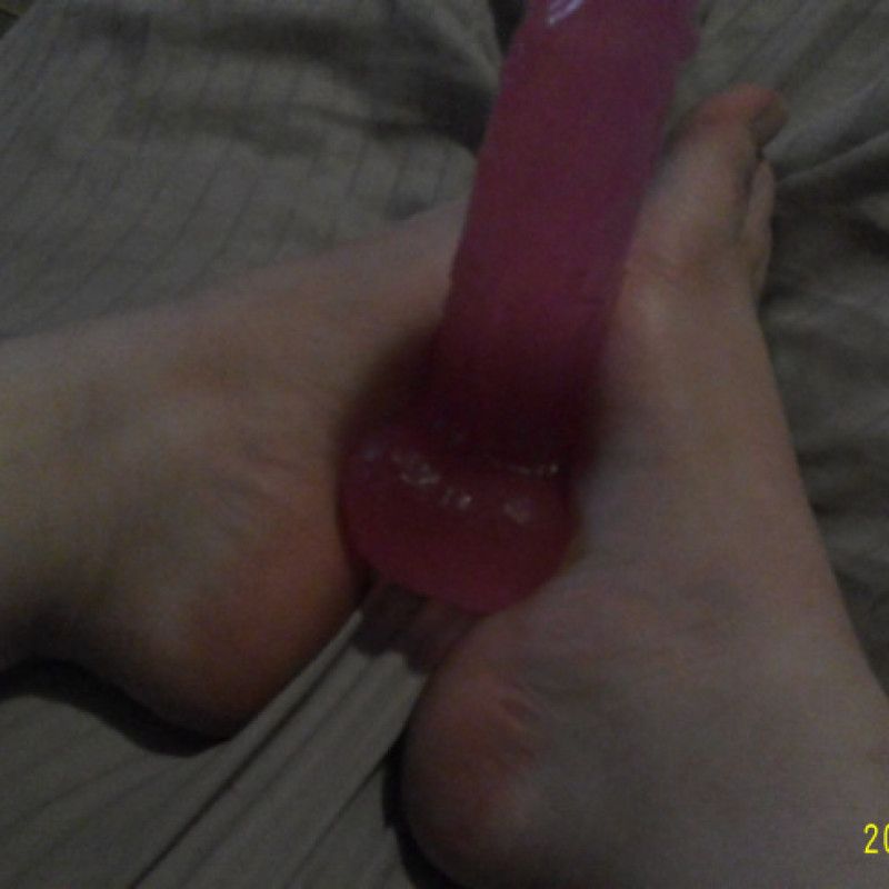 8inch Dildo footjob photo set