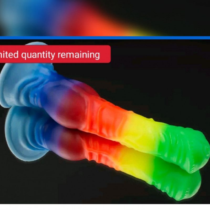 A Giant Rainbow Pony Dildo