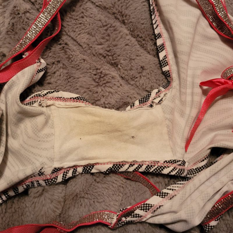 Sexy well worn zebra dirty panties