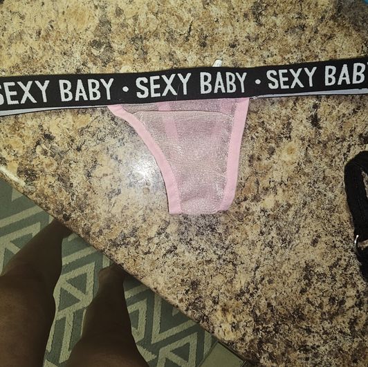 Pink Sparkly Low Rise Sexy Baby Thong