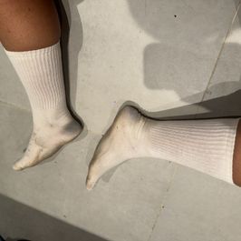 stinky white socks