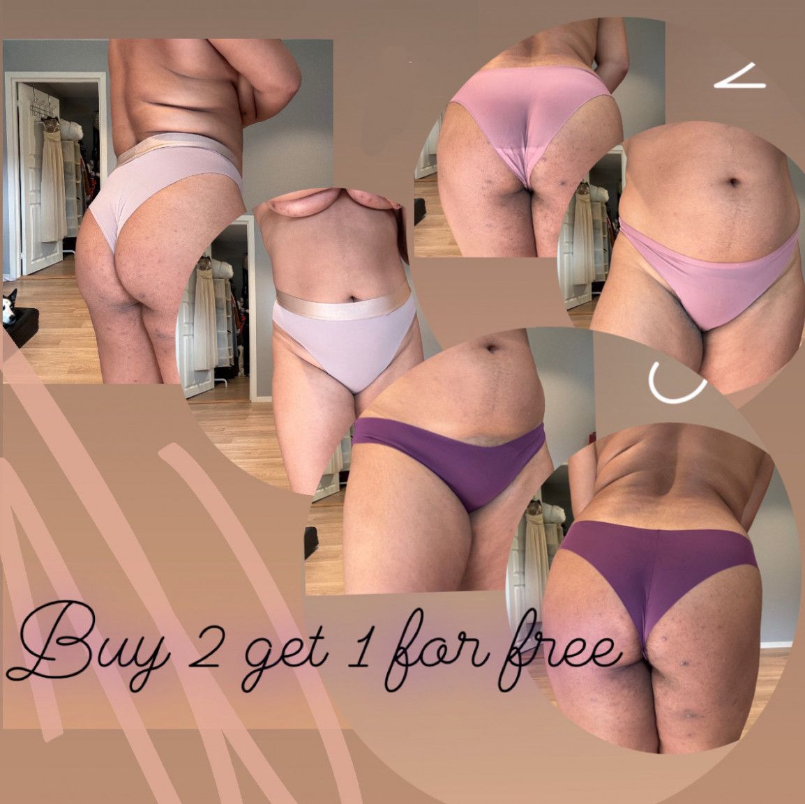 Silk Panties buy 2 Get 1 for free