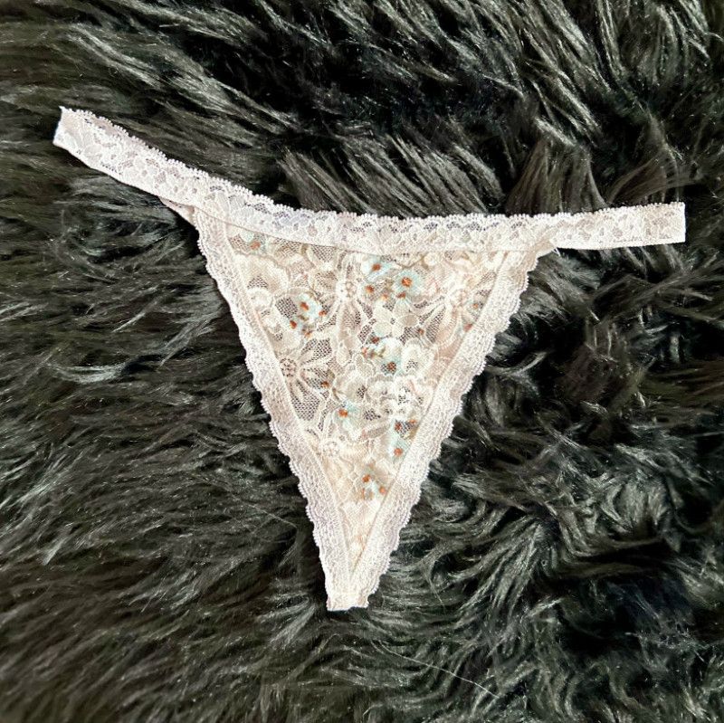 Cream G String Panties