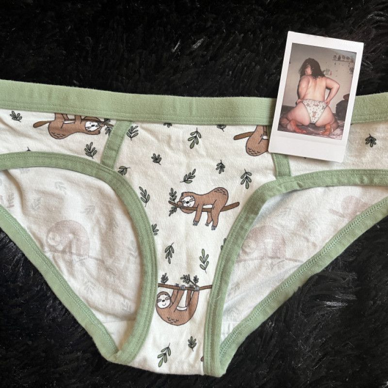 Sloth Print Panties and Polaroid Photo