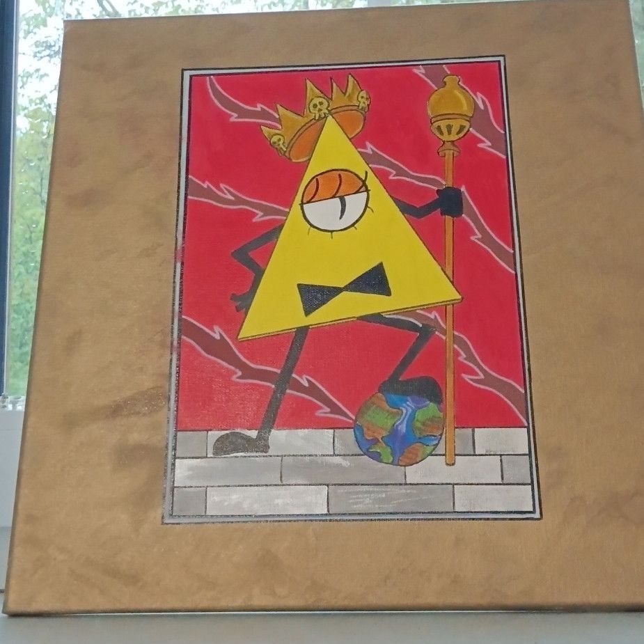 Painting of Bill Cipher