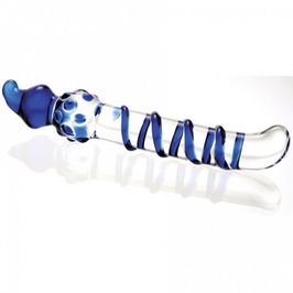 Gift Me Blue Swirl Glass Dildo