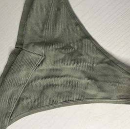 Green cotton thongs