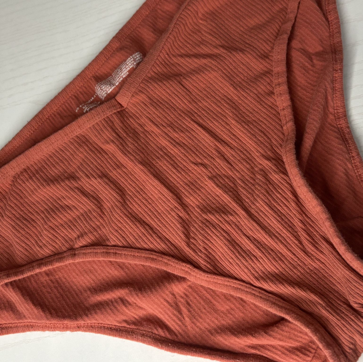 Burnt orange cotton bikini