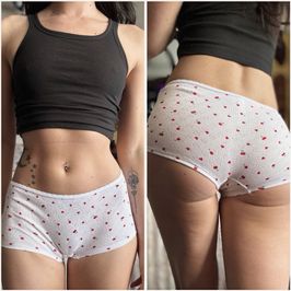 VS white cherry boyshorts