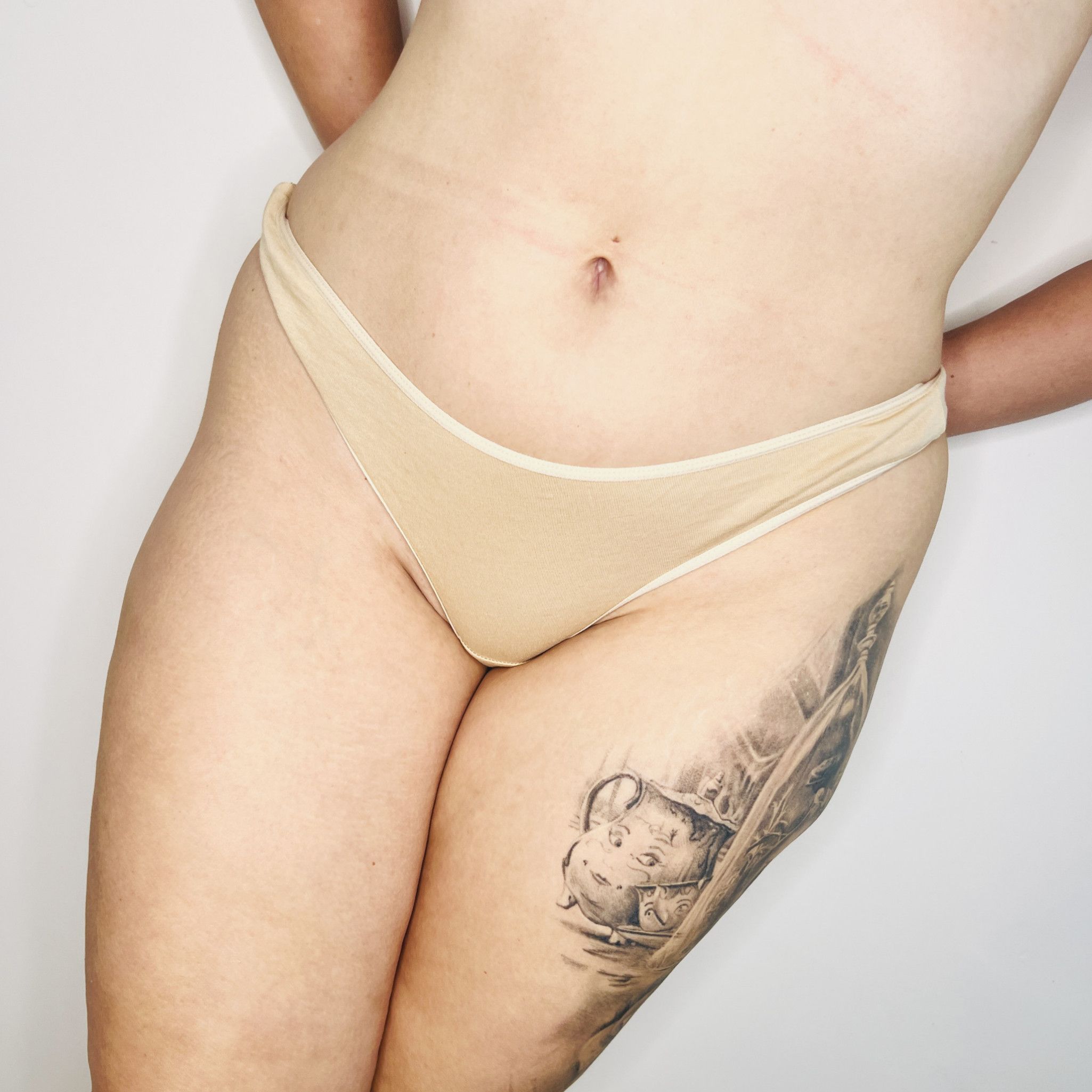 Worn nude underwear