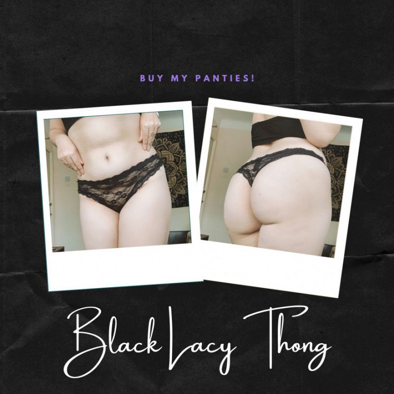 Black Lacy Thong Panties