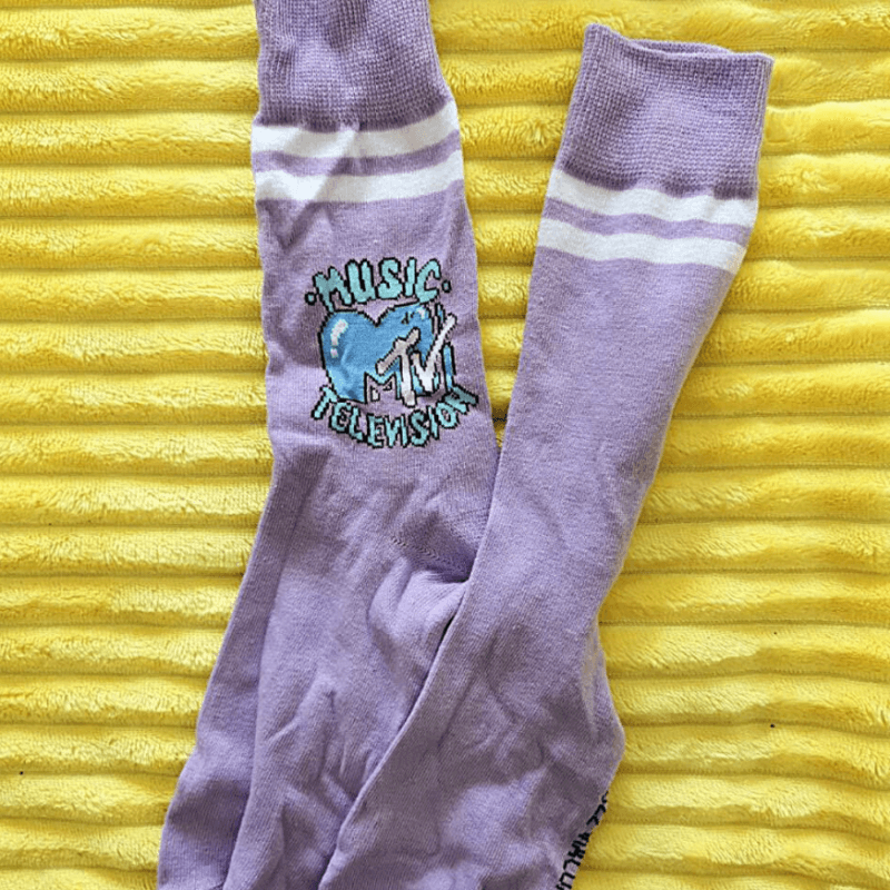 Purple gym socks