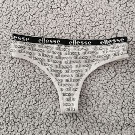 White cotton Ellesse thong