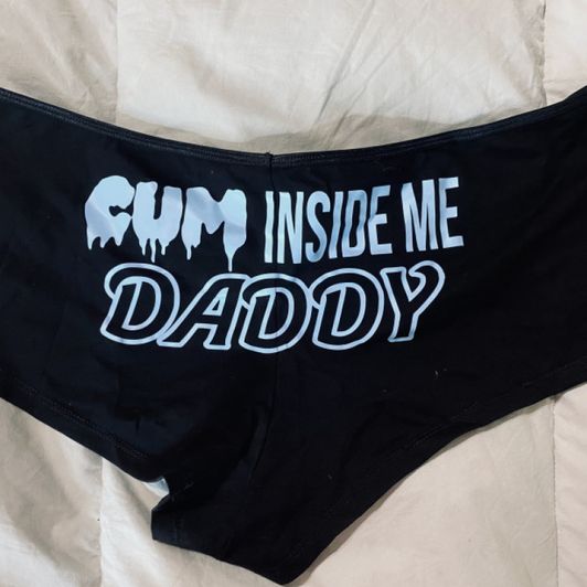 Cum Inside Me Daddy Hiphugger Panties