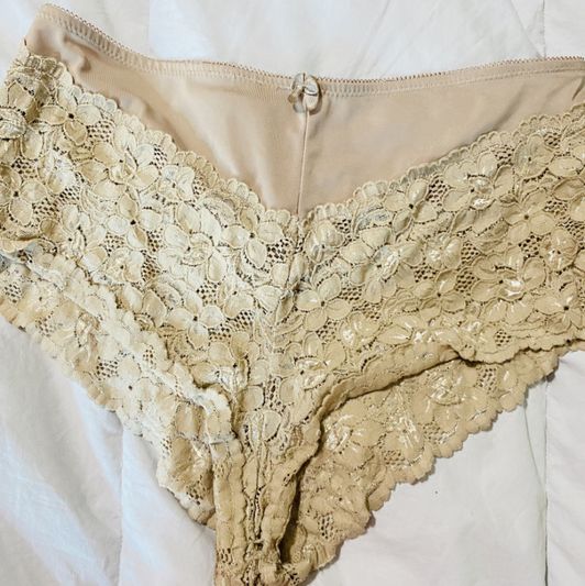 Nude Lacy High Rise Panties