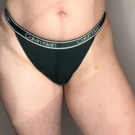 Dark green cotton Calvin Klein panties