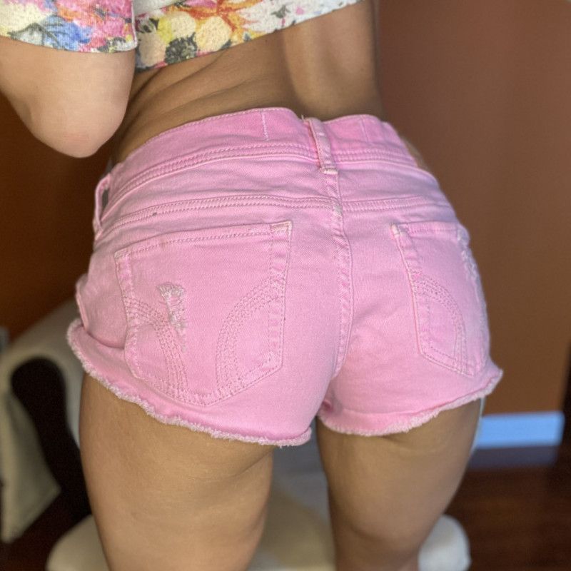 Pink Hollister Jean Shorts