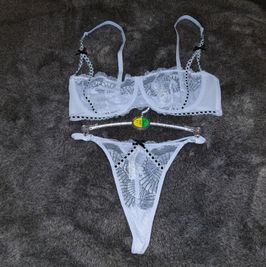 Bra and pantie light blue set