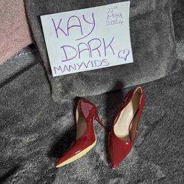 Used heels deep red