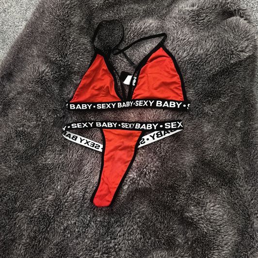 RED sexybaby bra and panties set
