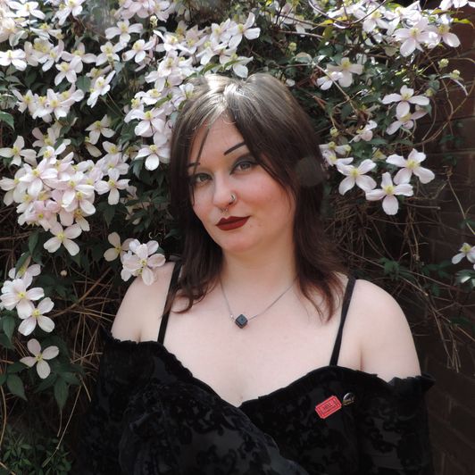 Flowers and a goth SFW
