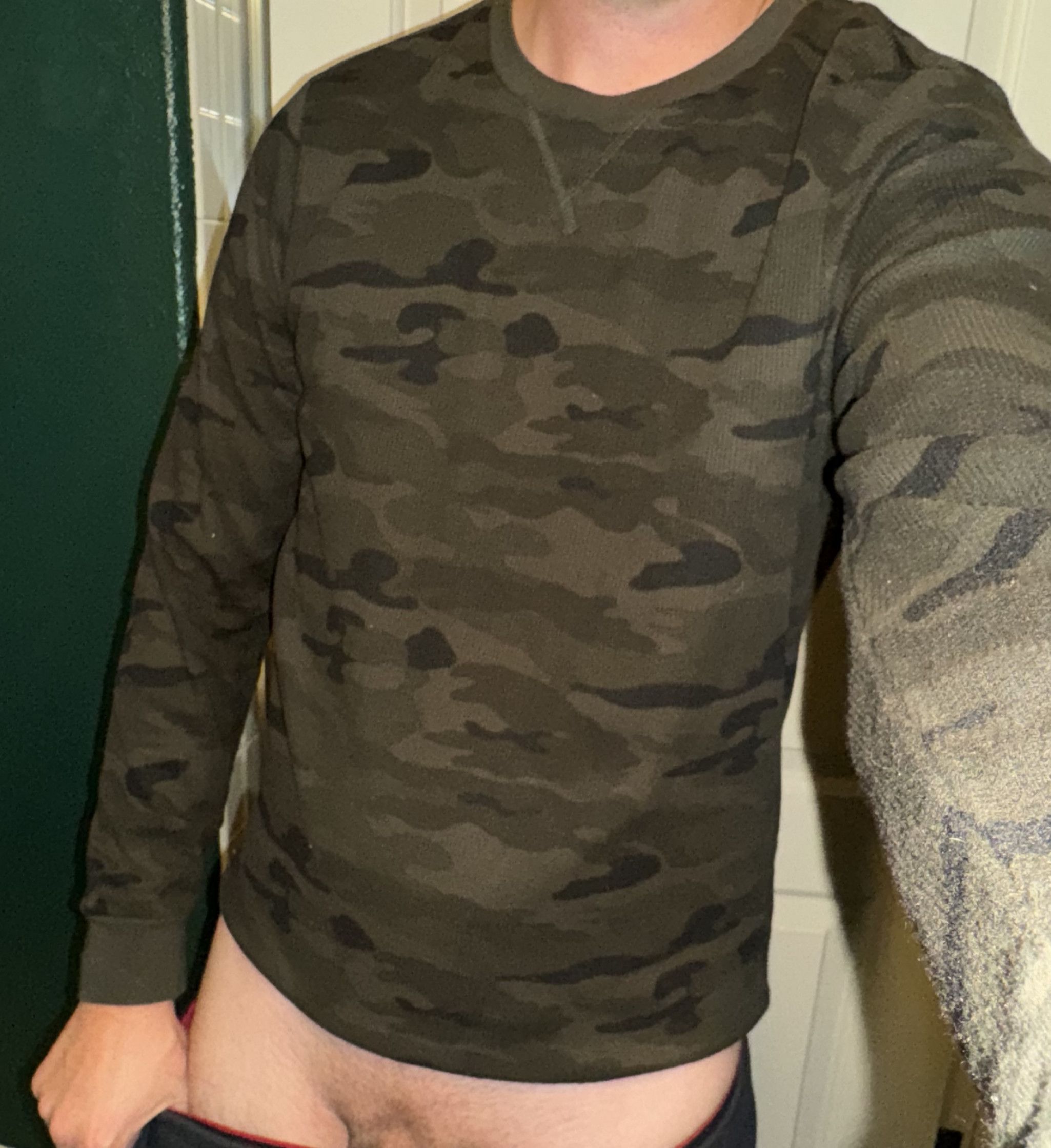 Long Sleeve Cammo Shirt with choice of cum or pee