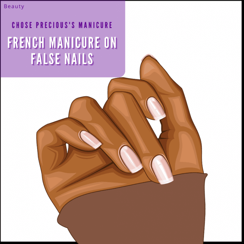 Chose Precious s Manicure: French manicure on false nails