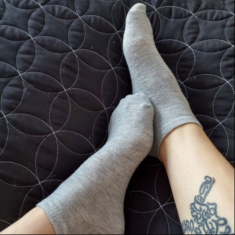 Gray ankle socks