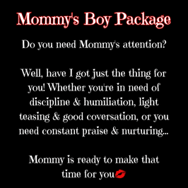 MOMMYS BOY PKG! Msg me for a customizable pkg prices vary