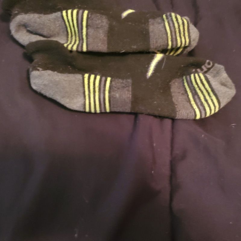 Worn athletic socks