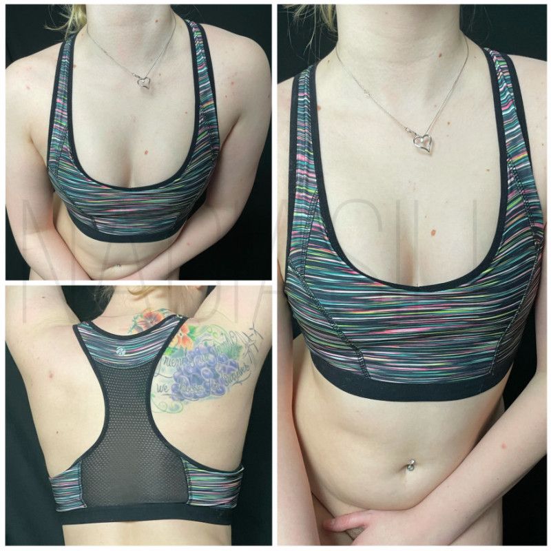 Rainbow Striped Sports Bra