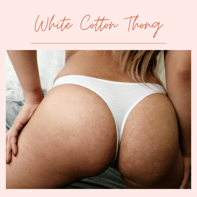 White Cotton Thong