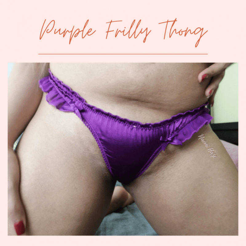 Pruple Frilly Thong