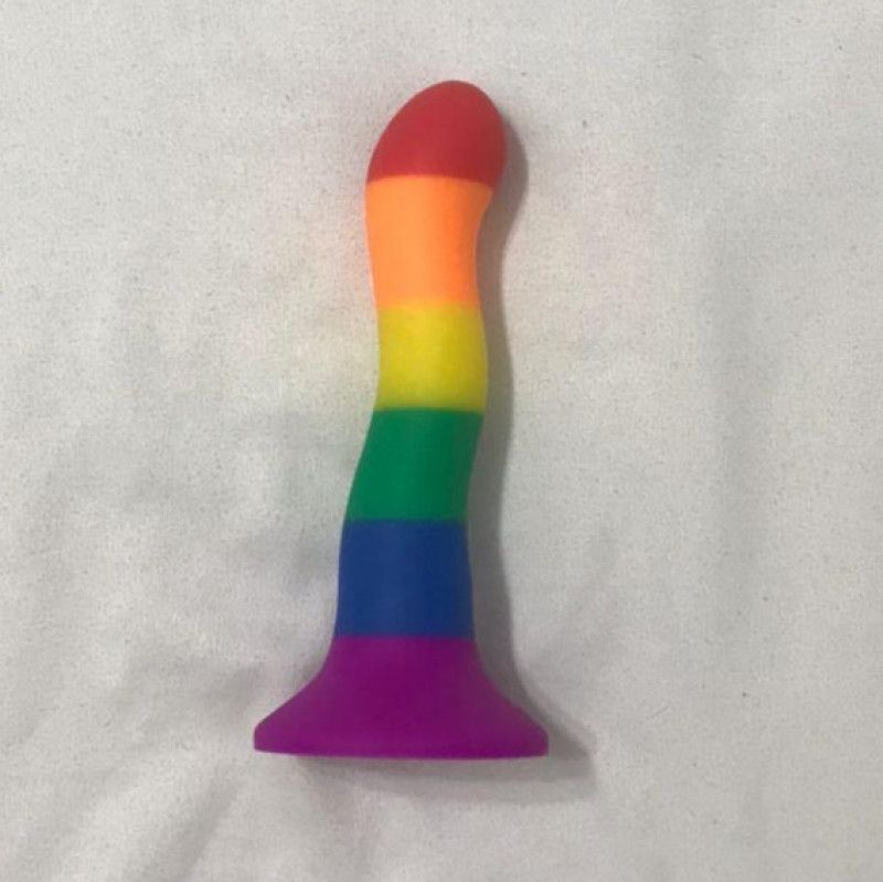 Corrugated Rainbow Dildo