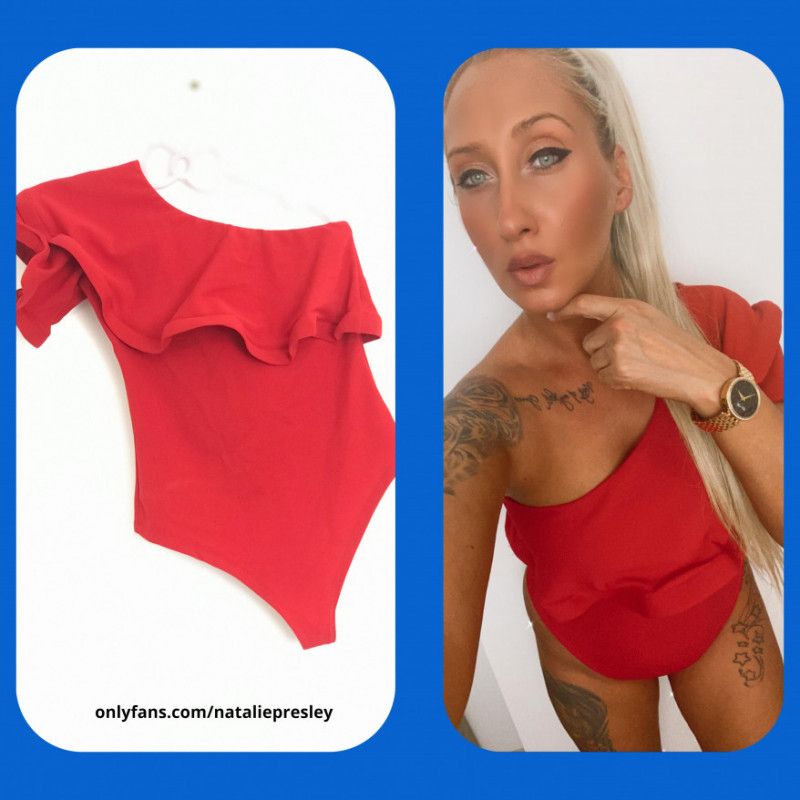 Red Elegant Bodysuit Size S