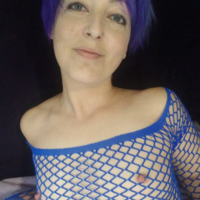 Blue Body Stocking Tease Photos pussy reveal