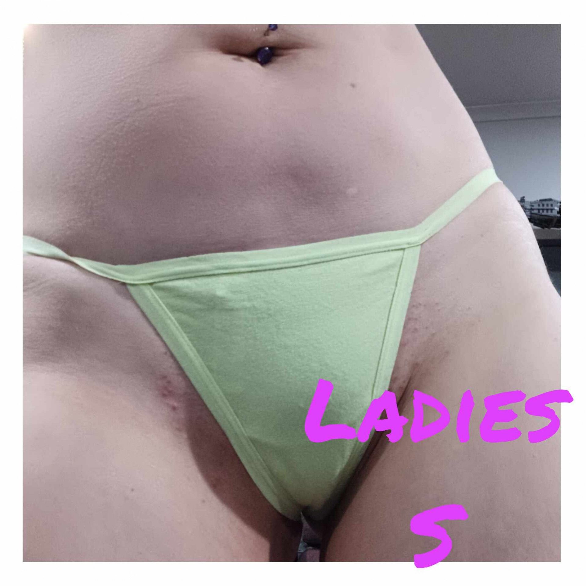 Green skimpy thong pastel Ladies S