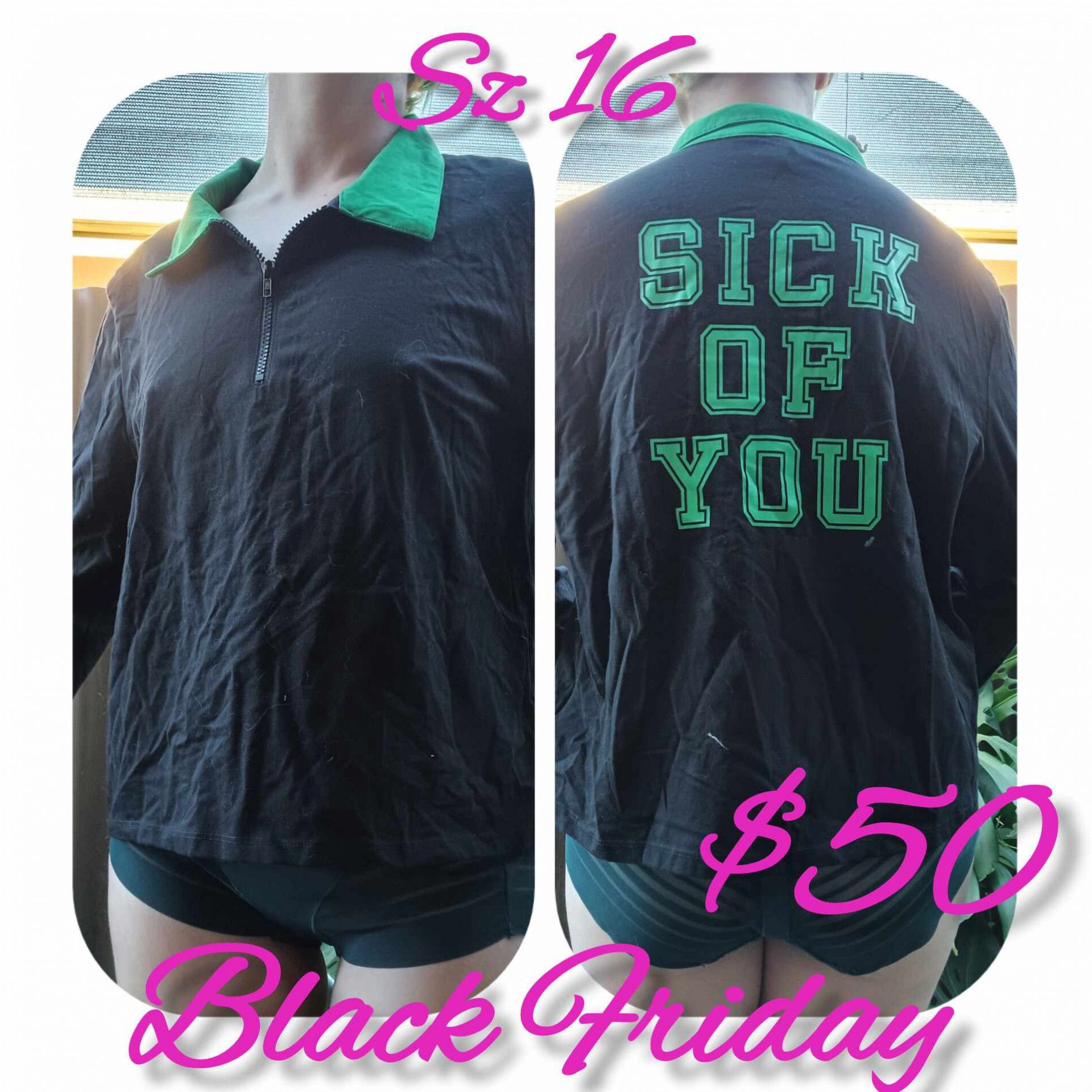 Sick of you top Sz 16